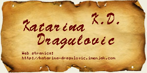 Katarina Dragulović vizit kartica